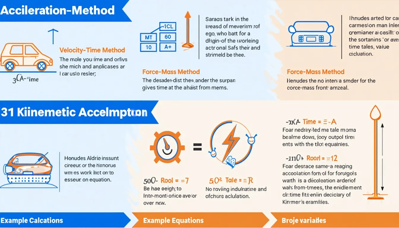 Discover three powerful methods to calculate acceleration with our comprehensive infographic guide.