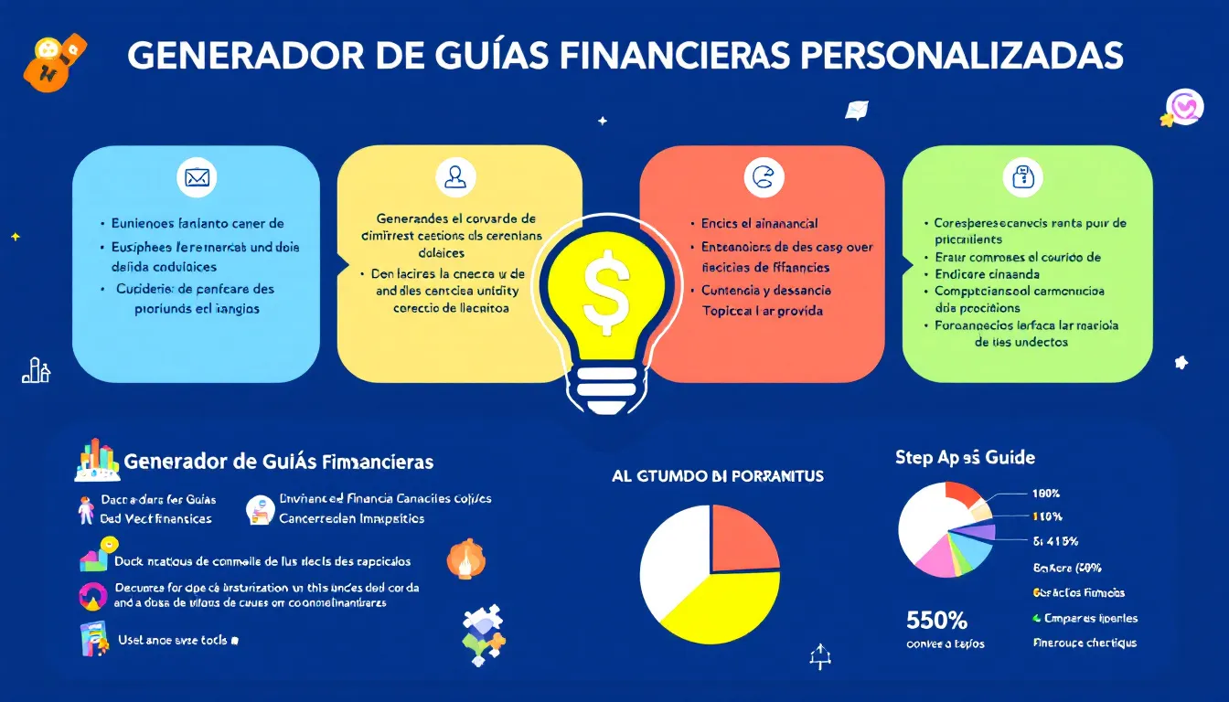 Potencia tu educación financiera con nuestro Generador de Guías Financieras Personalizadas - convirtiendo conceptos complejos en conocimiento accesible en minutos.