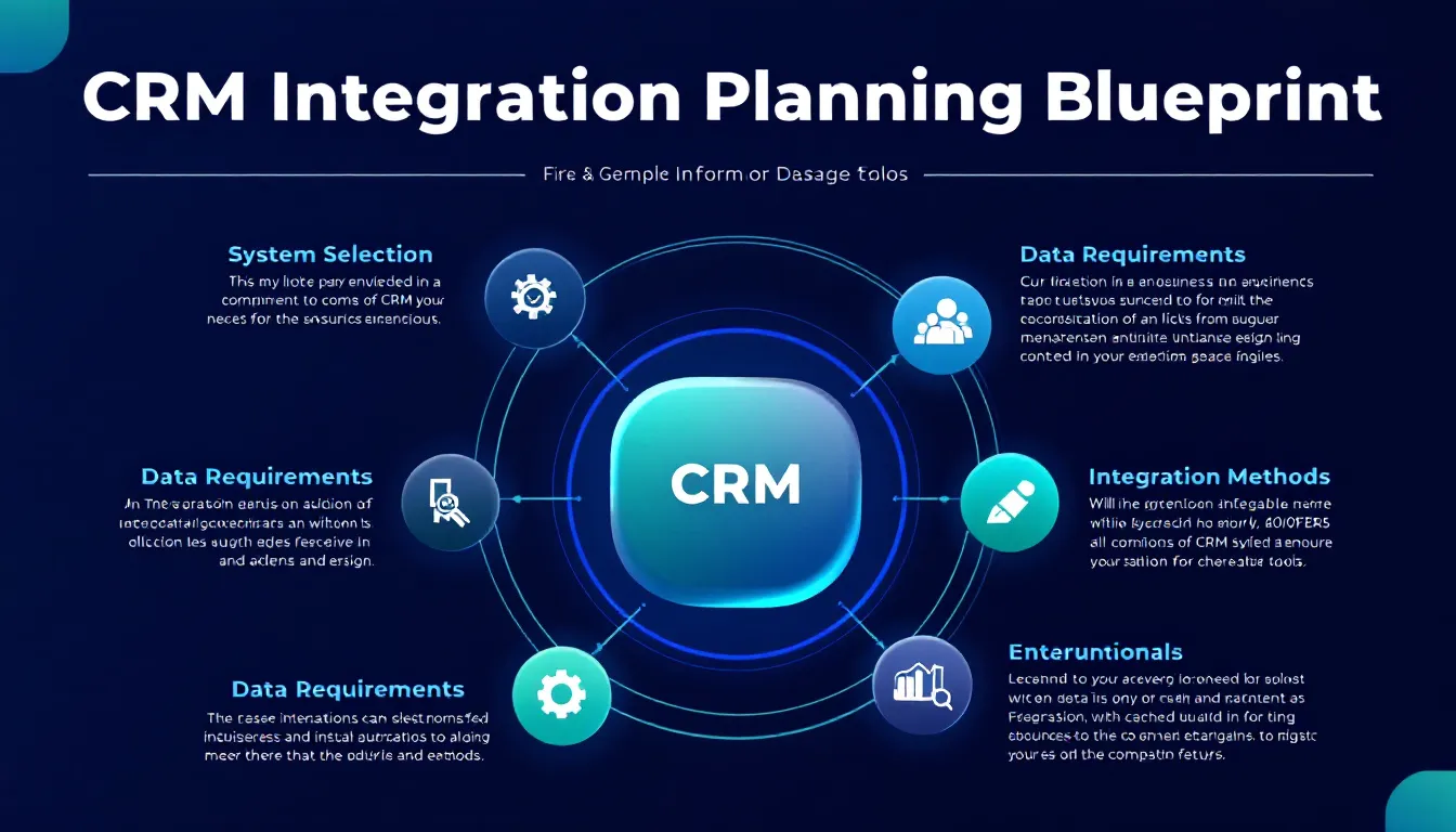 Master your business system connections with our comprehensive CRM Integration Planning Blueprint - your visual guide to seamless digital transformation.