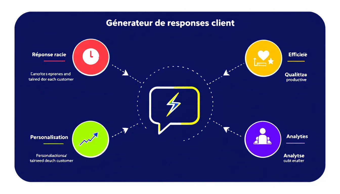 Optimisez votre service client avec notre Générateur de réponses intelligent - des réponses personnalisées et professionnelles en quelques clics.