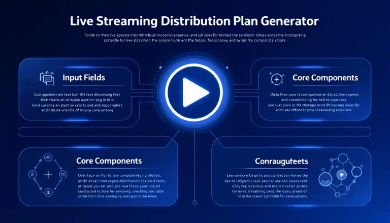 Transform your live streaming strategy with our comprehensive Distribution Plan Generator - your all-in-one tool for creating engaging, successful live content campaigns.