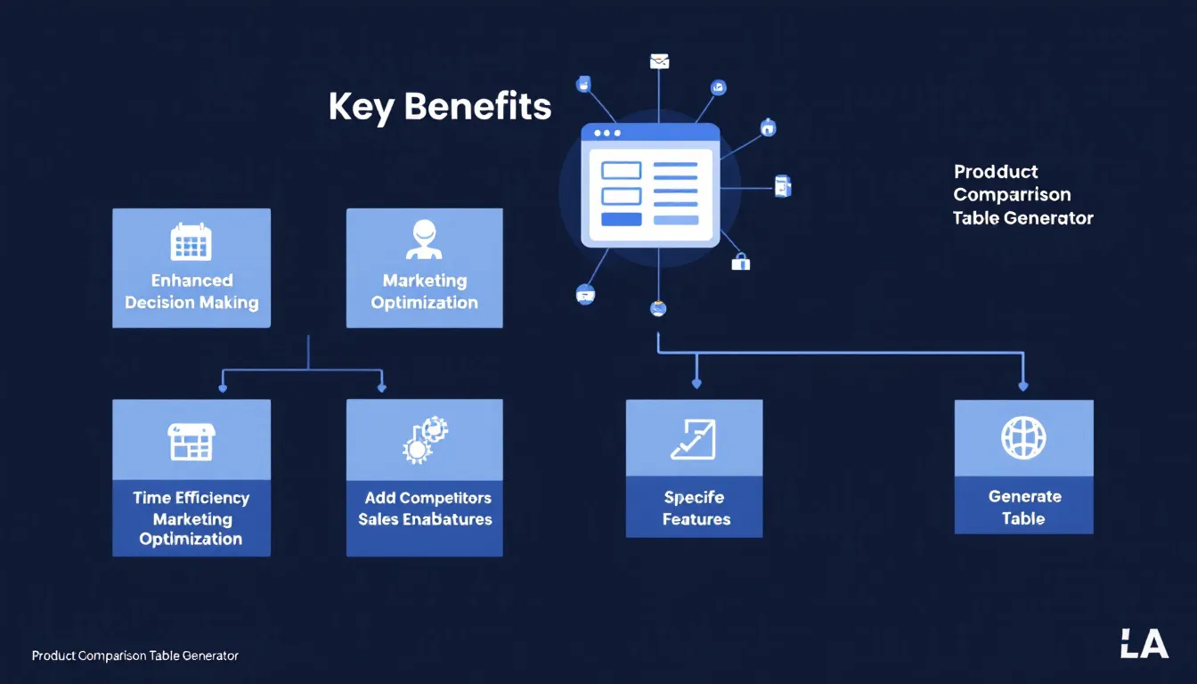 Transform your product analysis with our Product Comparison Table Generator - create comprehensive, professional comparison tables in minutes instead of hours.