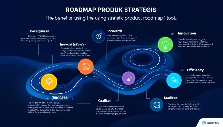 Optimalkan pengembangan produk Anda dengan Alat Pembuat Roadmap Produk Strategis - panduan visual untuk mencapai kesuksesan produk.