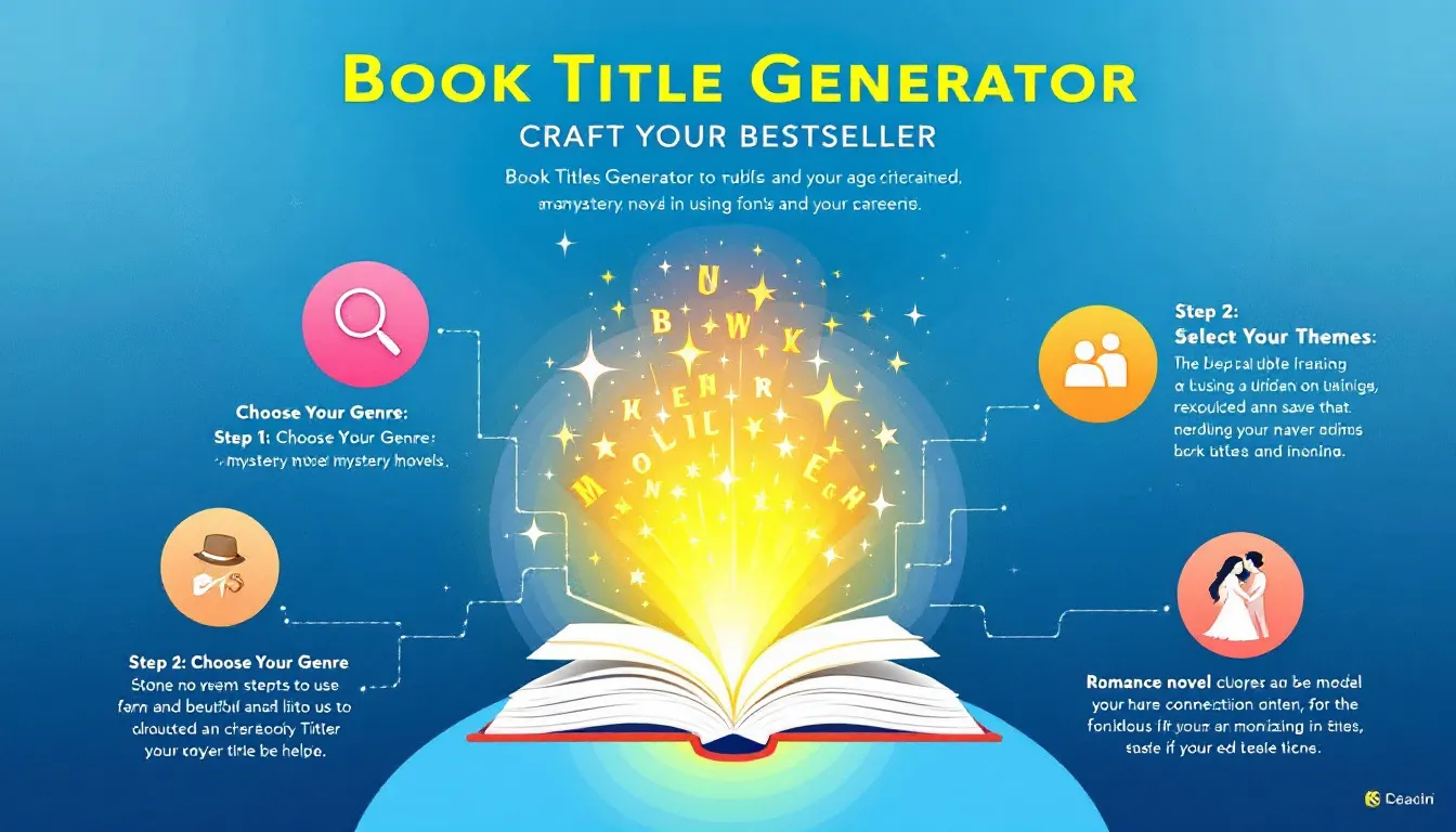 Unleash your creativity and boost your book's success with our innovative Book Title Generator - transforming your ideas into captivating titles in seconds.