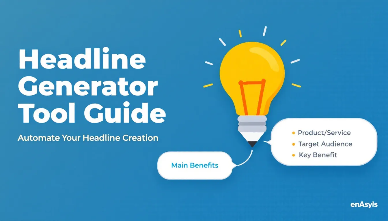 Transform your content strategy with our AI-powered Headline Generator Tool - create compelling, conversion-focused headlines in seconds with just three simple inputs.