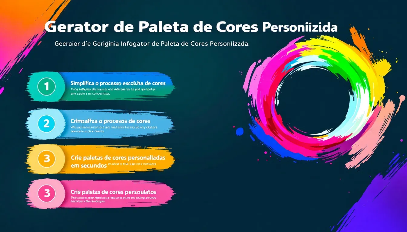 Transforme seus projetos de design com o Gerador de Paleta de Cores Personalizada - criando harmonias visuais perfeitas em segundos!