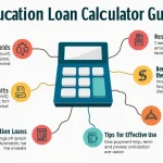 Demystify your education loan with our comprehensive calculator guide infographic, offering insights into loan types, repayment strategies, and financial planning.