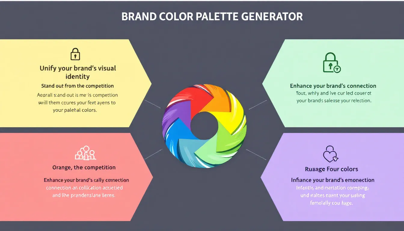 Elevate your brand identity with our Brand Color Palette Generator - transforming your unique brand essence into a visually striking and meaningful color scheme.