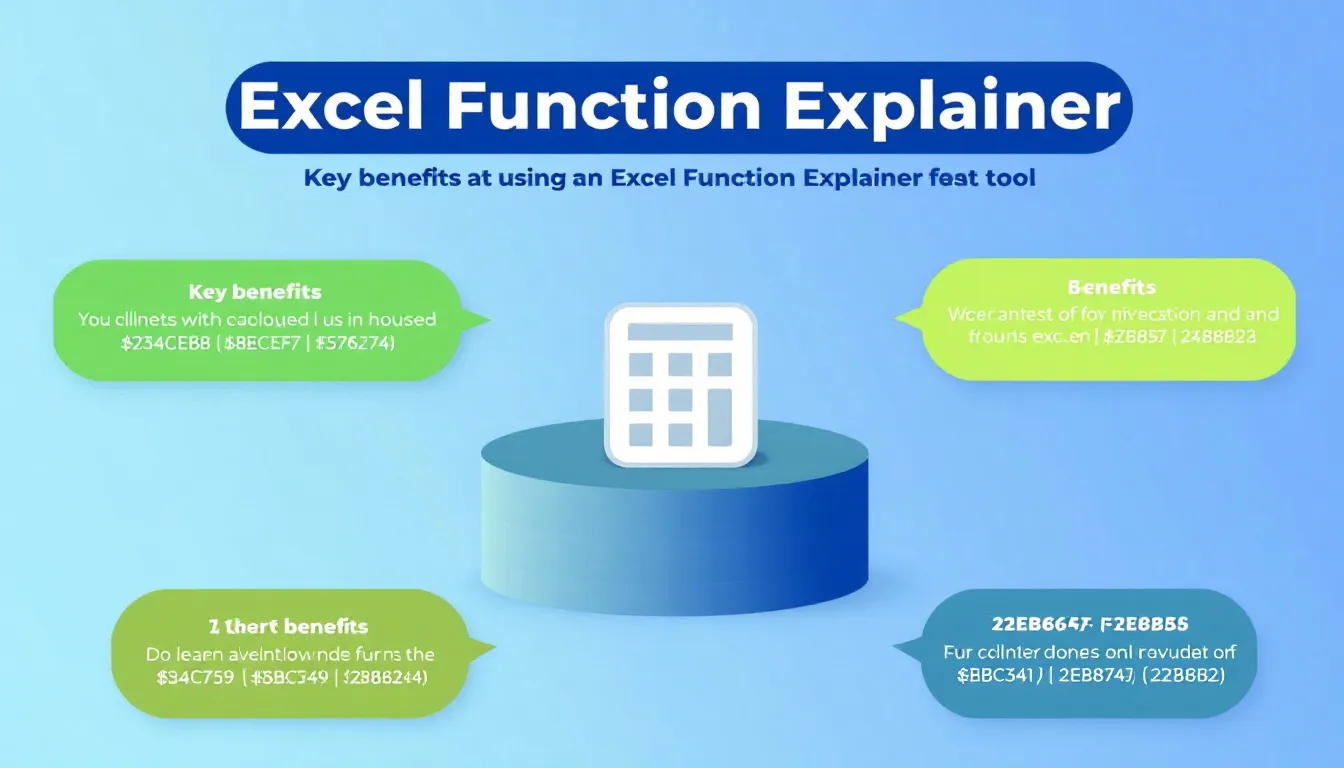 Master Excel functions effortlessly with our Excel Function Explainer tool - your gateway to spreadsheet expertise in seconds.