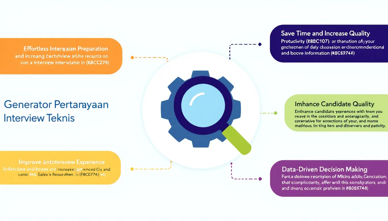 Tingkatkan efisiensi rekrutmen IT Anda dengan Generator Pertanyaan Interview Teknis - solusi cerdas untuk wawancara yang lebih efektif dan tepat sasaran.