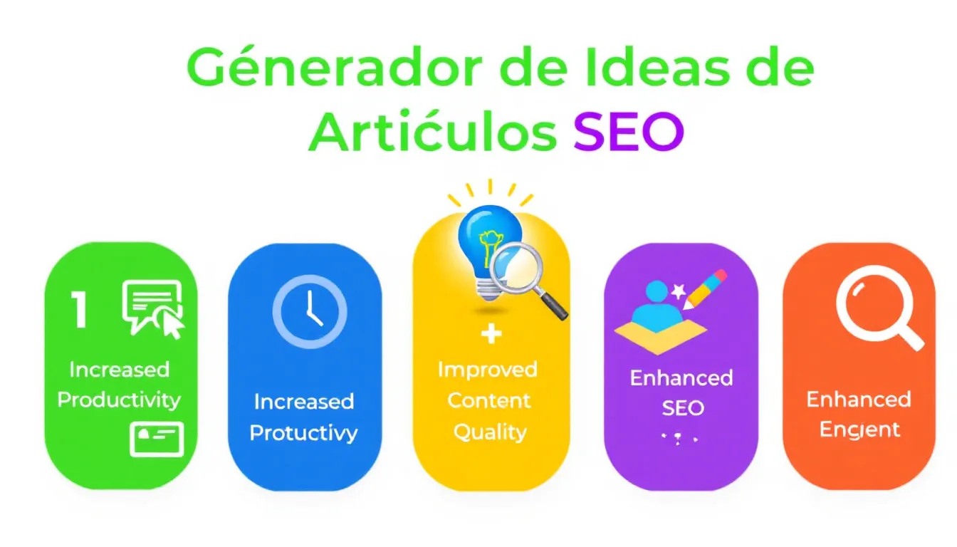 Potencia tu estrategia de contenido con nuestro Generador de Ideas de Artículos SEO: transforma tus objetivos en ideas ganadoras en minutos.