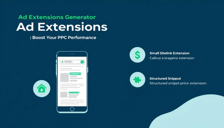 Transform your Google Ads campaigns with the Ad Extensions Generator - streamline your PPC strategy and boost visibility with automatically optimized ad extensions.