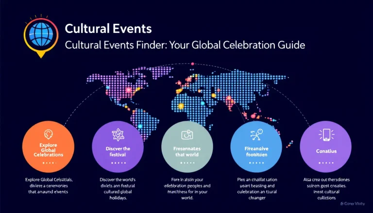 Discover the world's cultural richness with our Cultural Events Finder - your gateway to global celebrations and traditions at your fingertips.