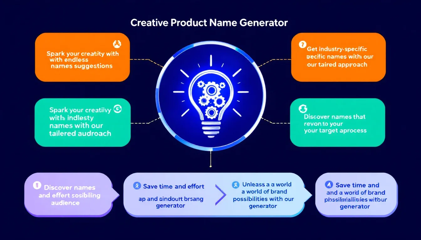 Revolutionize your branding process with our Creative Product Name Generator - turn your product vision into catchy, market-ready names in seconds.