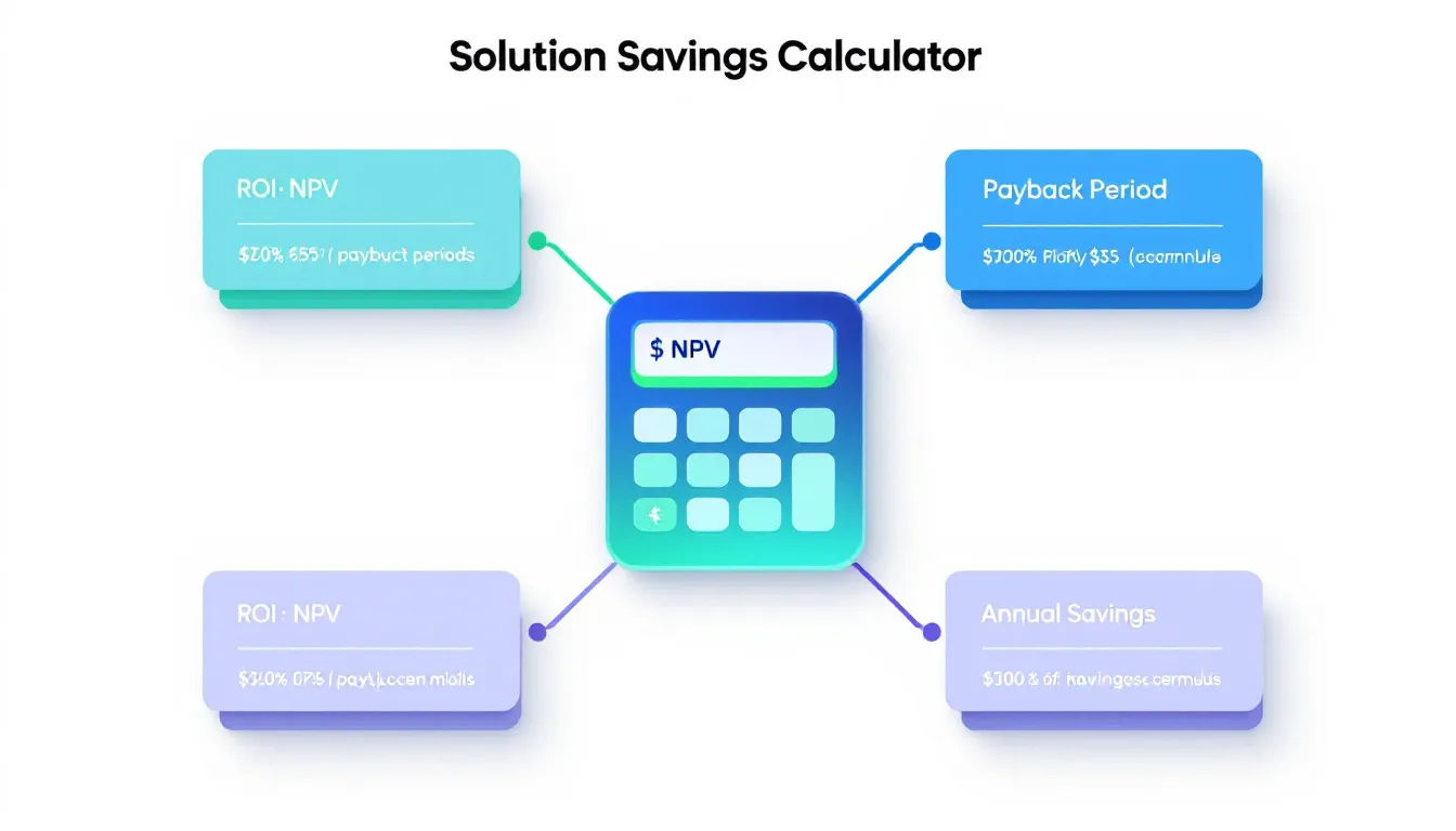 专业的解决方案节省计算器：轻松评估投资回报，优化成本效益，帮助企业做出明智的投资决策。