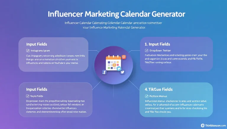 Streamline your influencer marketing campaigns with our intelligent Content Calendar Generator - transform your marketing goals into structured, actionable content plans.