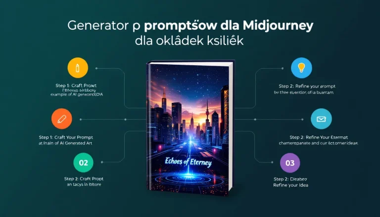 Odkryj moc AI w projektowaniu okładek książek z naszym Generatorem promptów Midjourney - twórz unikalne i przyciągające wzrok projekty w mgnieniu oka.