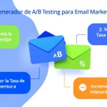 Revoluciona tus estrategias de email marketing con nuestro Generador de A/B Testing: optimiza tus campañas y aumenta tus conversiones de forma inteligente.