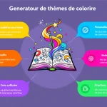 Découvrez notre Générateur de thèmes de coloriage : une source inépuisable d'inspiration pour vos livres de coloriage festifs en quelques clics !