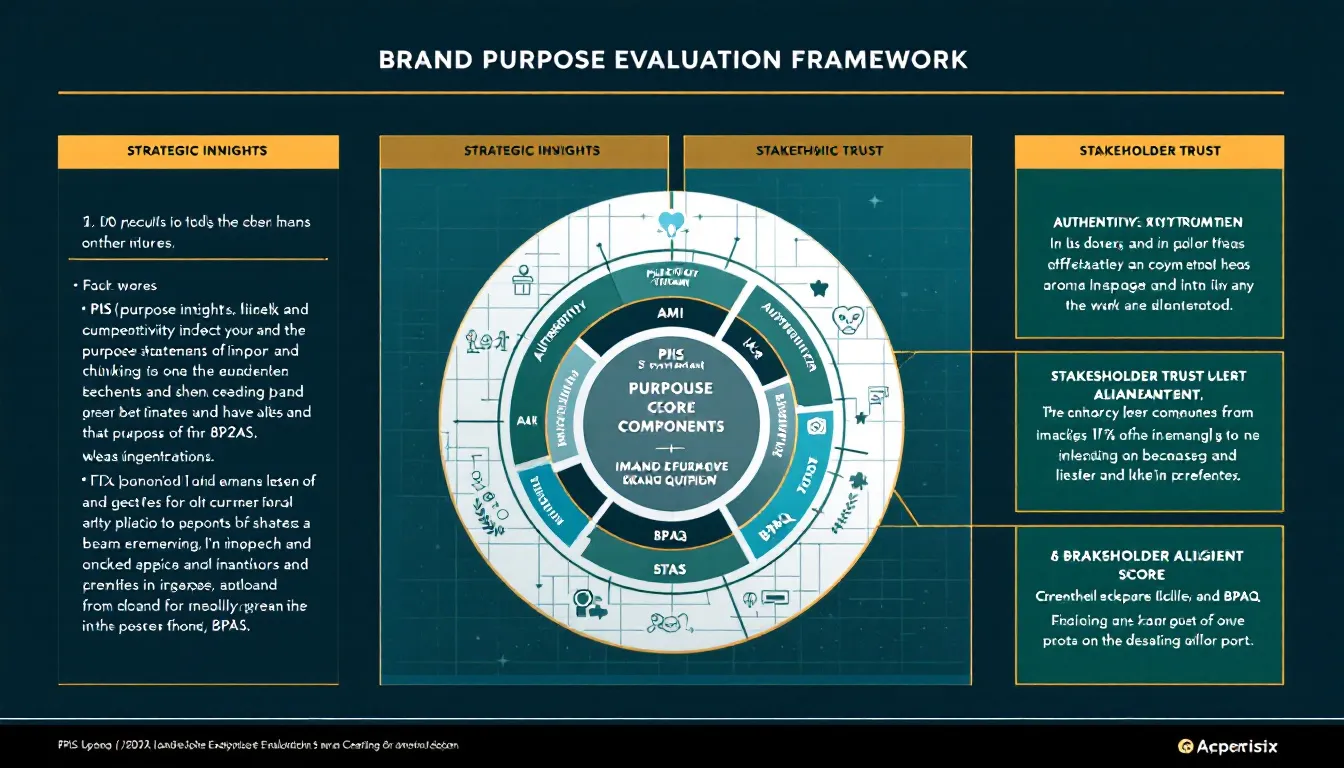 Discover the comprehensive Brand Purpose Evaluation Framework - a sophisticated tool for measuring and optimizing corporate social responsibility initiatives and authentic brand purpose integration.