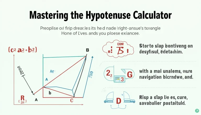 Unlock the power of right-angled triangles with our comprehensive guide to using the Hypotenuse Calculator.