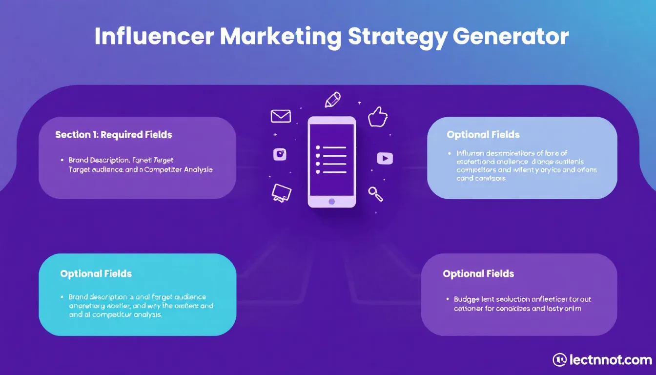 Transform your brand's influencer marketing approach with our Strategy Generator - your automated solution for creating targeted, differentiated campaigns that stand out from competitors.