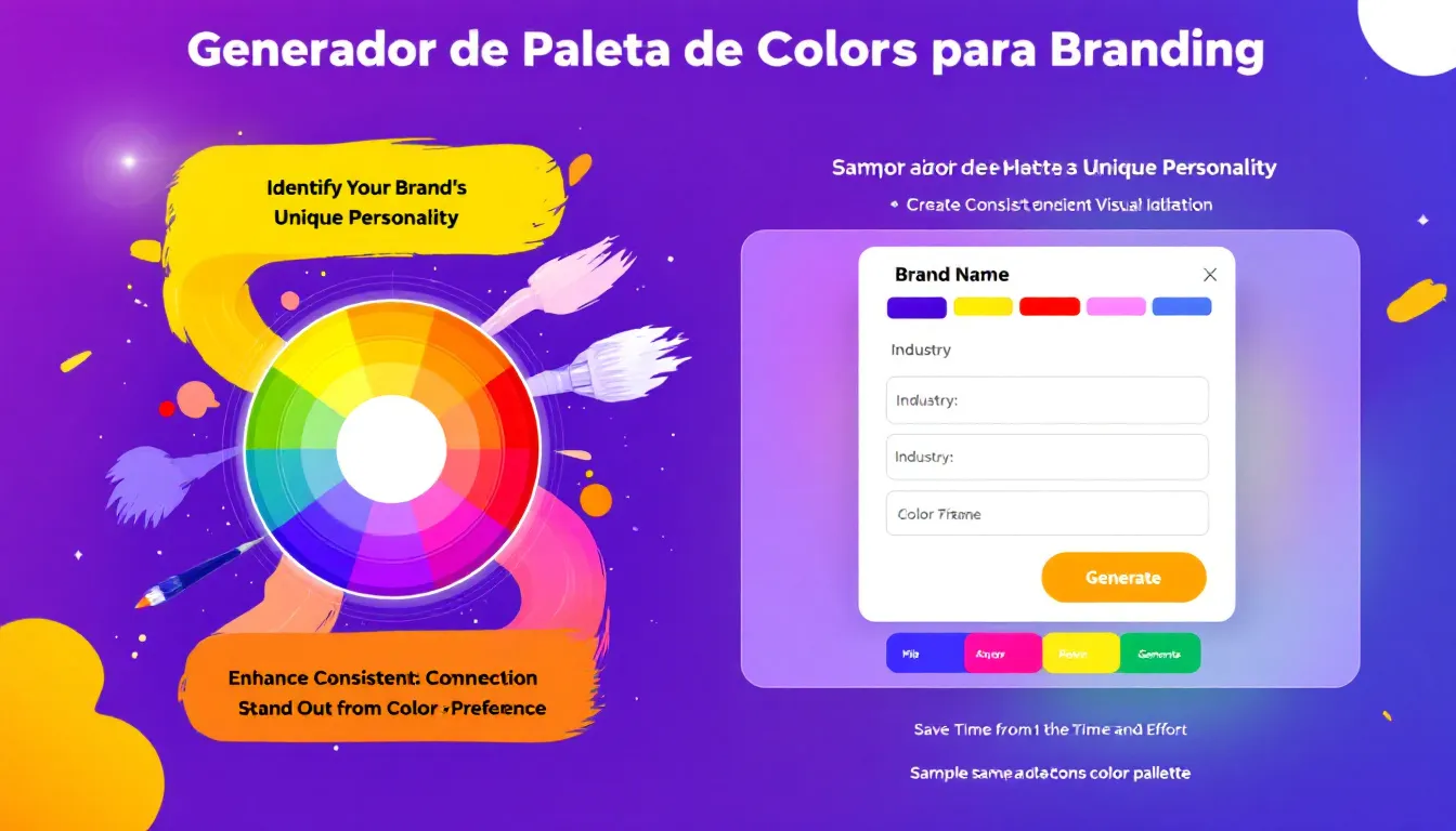 Descubre el poder del color en tu marca con nuestro Generador de Paleta de Colores para Branding - crea una identidad visual única en minutos.