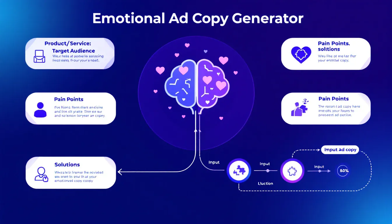 Transform your marketing message with our Emotional Ad Copy Generator - where AI-powered insights meet human connection to create compelling, conversion-focused content.