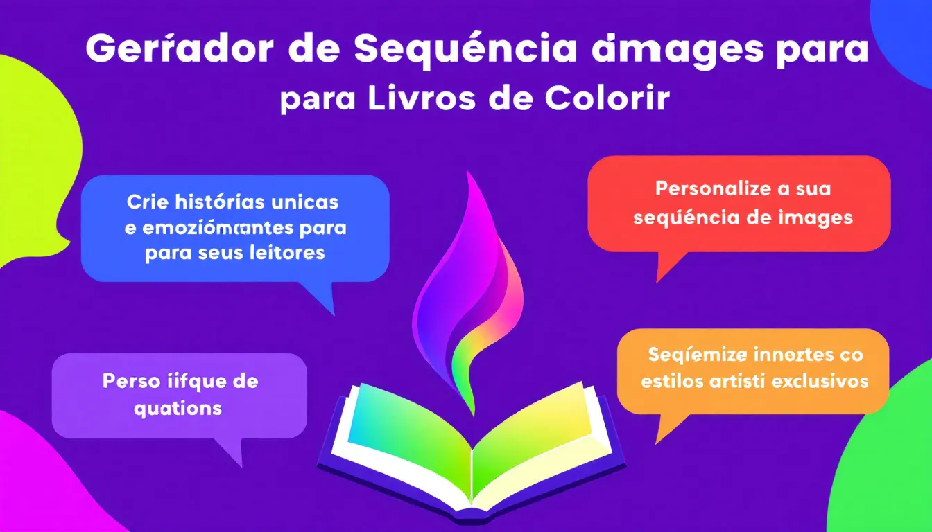 Transforme suas histórias em sequências visuais cativantes com nosso Gerador de Sequência de Imagens para Livros de Colorir - da narrativa à ilustração em minutos!