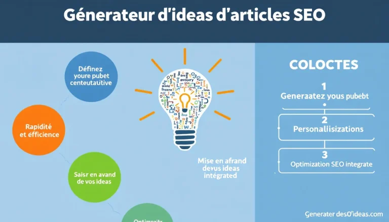 Boostez votre stratégie de contenu avec notre Générateur d'idées d'articles SEO - des suggestions pertinentes et optimisées en quelques clics !