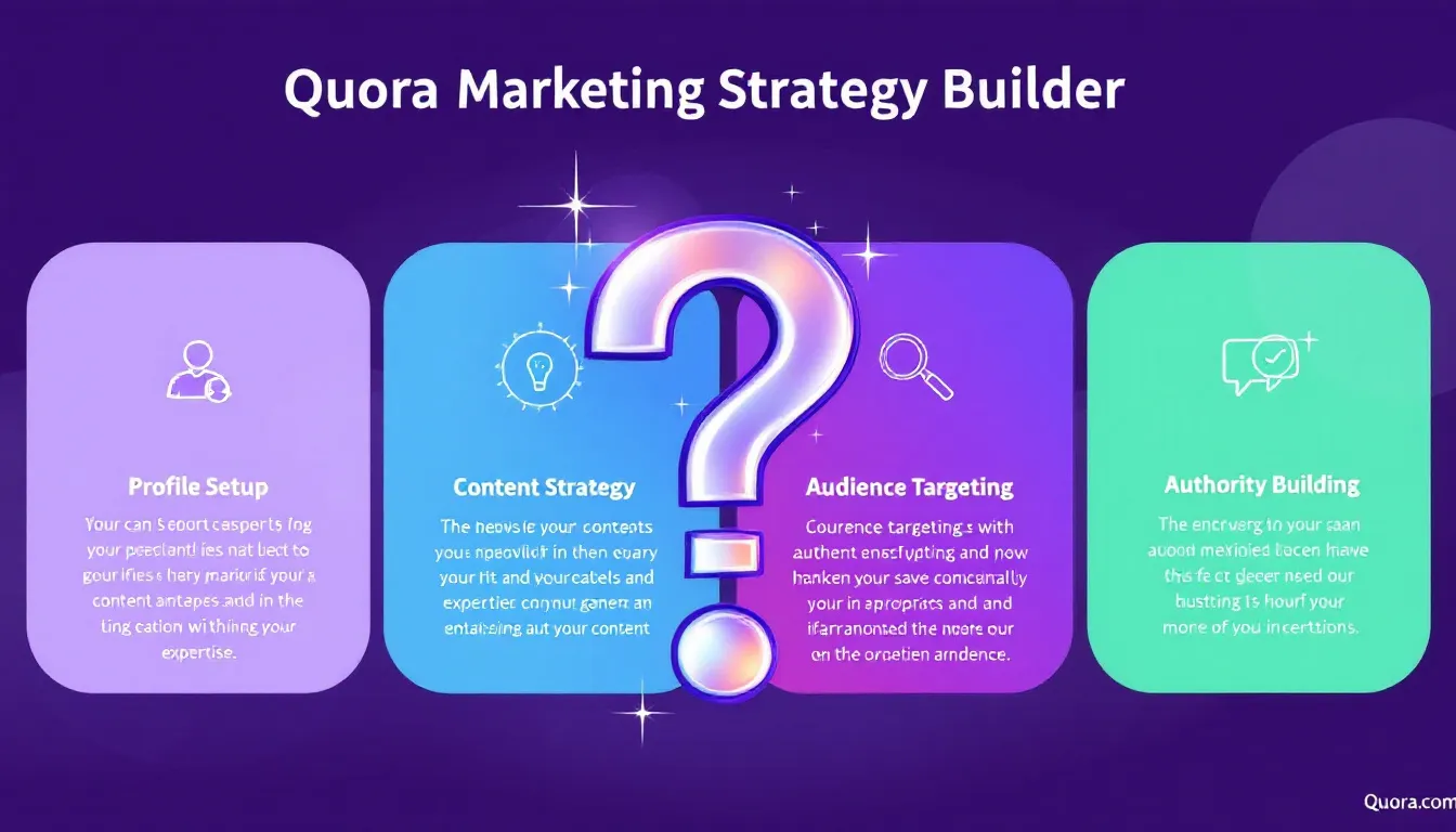 Transform your Quora presence with our Strategy Builder tool - your comprehensive guide to establishing authority and engaging your target audience effectively on the platform.