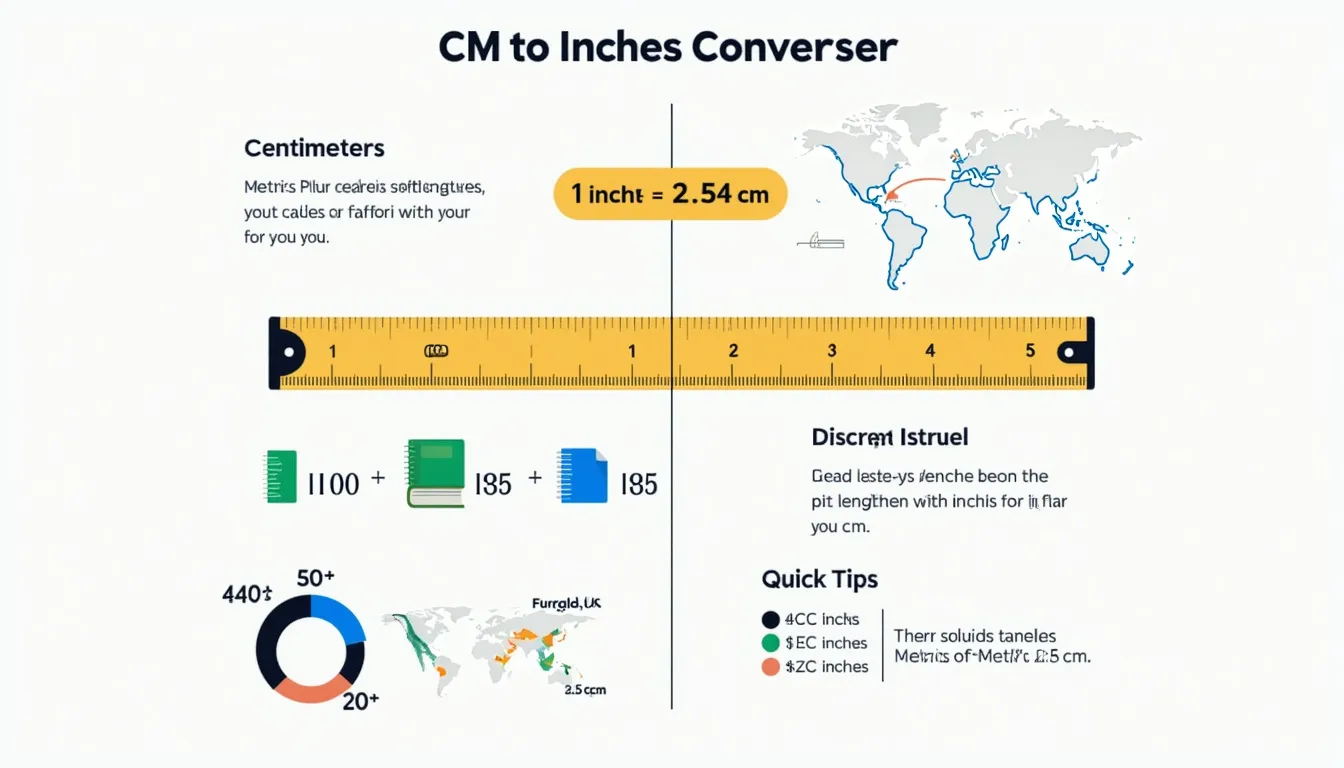 Discover the simplicity of converting centimeters to inches with our visually appealing and informative infographic, featuring key conversion facts and practical examples.