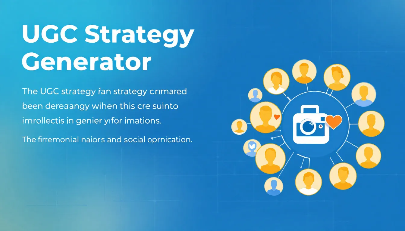 Transform your user-generated content strategy with our innovative UGC Strategy Generator - delivering customized, data-driven solutions for enhanced customer engagement and brand growth.