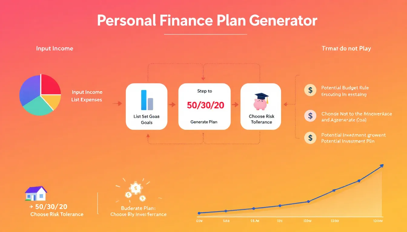 Revolutionize your financial future with our Personal Finance Plan Generator: Your all-in-one tool for budgeting, goal-setting, and smart investing.