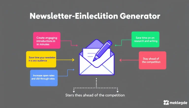 Revolutionieren Sie Ihre Newsletter mit dem Newsletter-Einleitung Generator - fesselnde Einstiege in Sekundenschnelle erstellen!