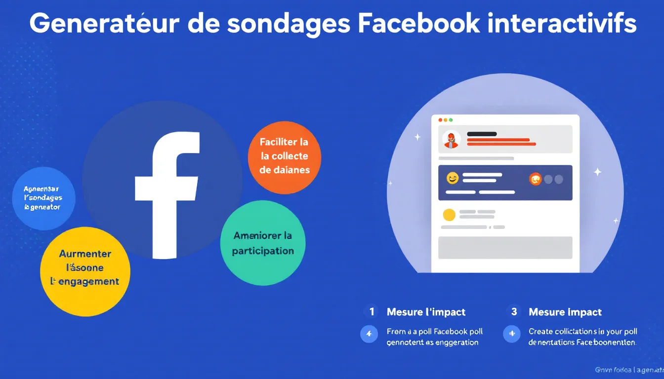 Boostez l'engagement de votre audience Facebook avec notre générateur de sondages interactifs - créez des polls captivants en quelques clics !