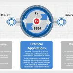 Master valve flow coefficient conversions with this comprehensive visual guide showing the essential relationship between Kv (metric) and Cv (imperial) measurements for industrial applications.