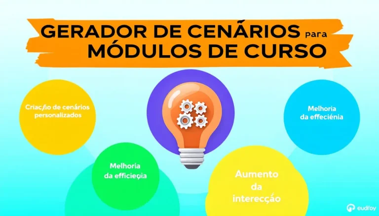 Revolucione seu design instrucional com o Gerador de Cenários para Módulos de Curso - criando contextos de aprendizagem envolventes em minutos.