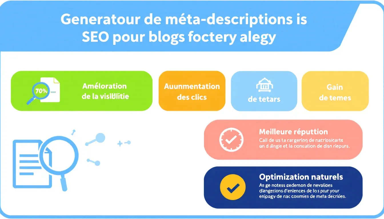 Optimisez la visibilité de votre blog avec notre générateur de méta-descriptions SEO : créez des descriptions percutantes en quelques clics !