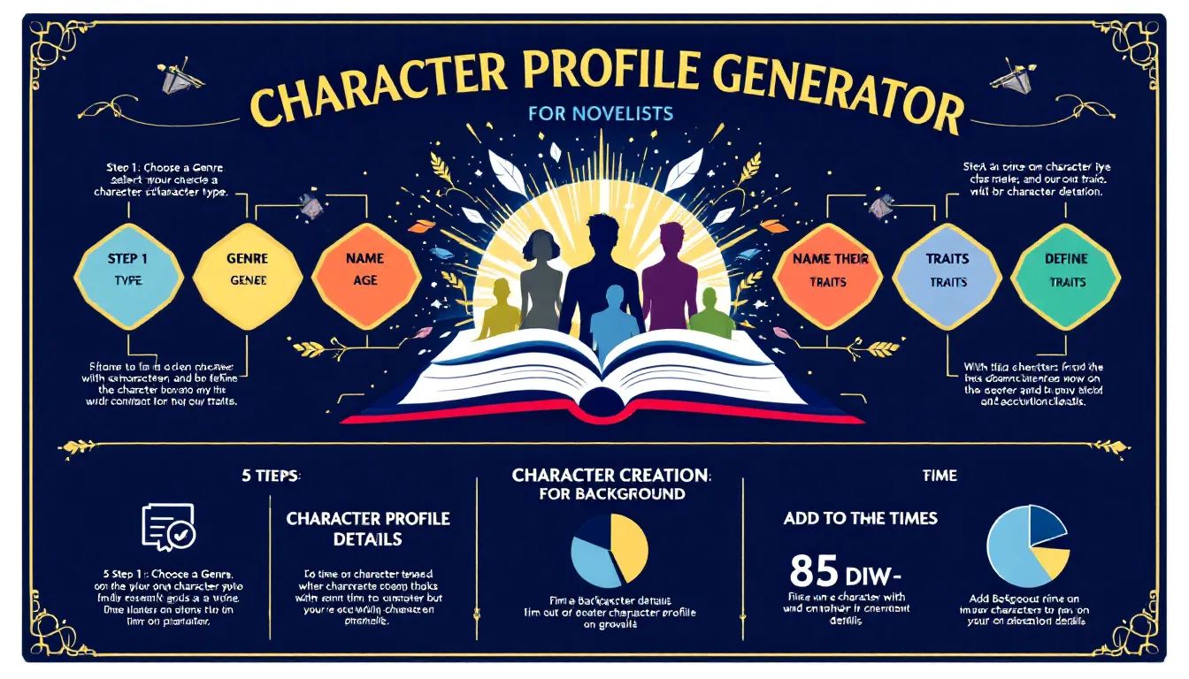 Unleash your creativity with our Character Profile Generator - crafting compelling, multi-dimensional characters for your novel in minutes.