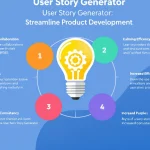 Revolutionize your product development process with our User Story Generator - transforming product ideas into comprehensive user narratives effortlessly.