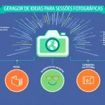 Desperte sua criatividade fotográfica com nosso Gerador de Ideias para Sessões Fotográficas - transformando conceitos em imagens inspiradoras em minutos.