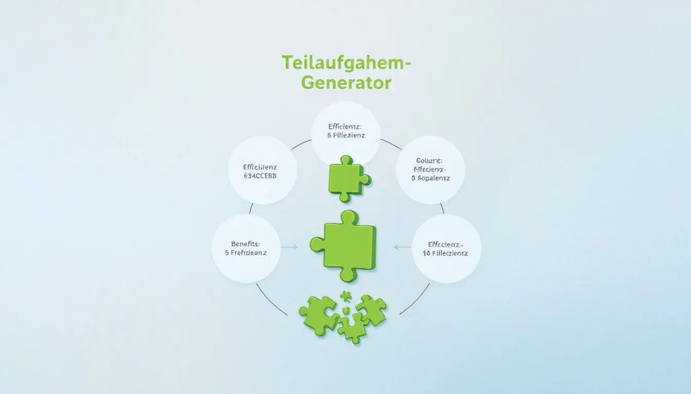 Entdecken Sie den Teilaufgaben-Generator: Ihr Schlüssel zur effizienten Projektplanung und Stressreduktion bei komplexen Aufgaben.