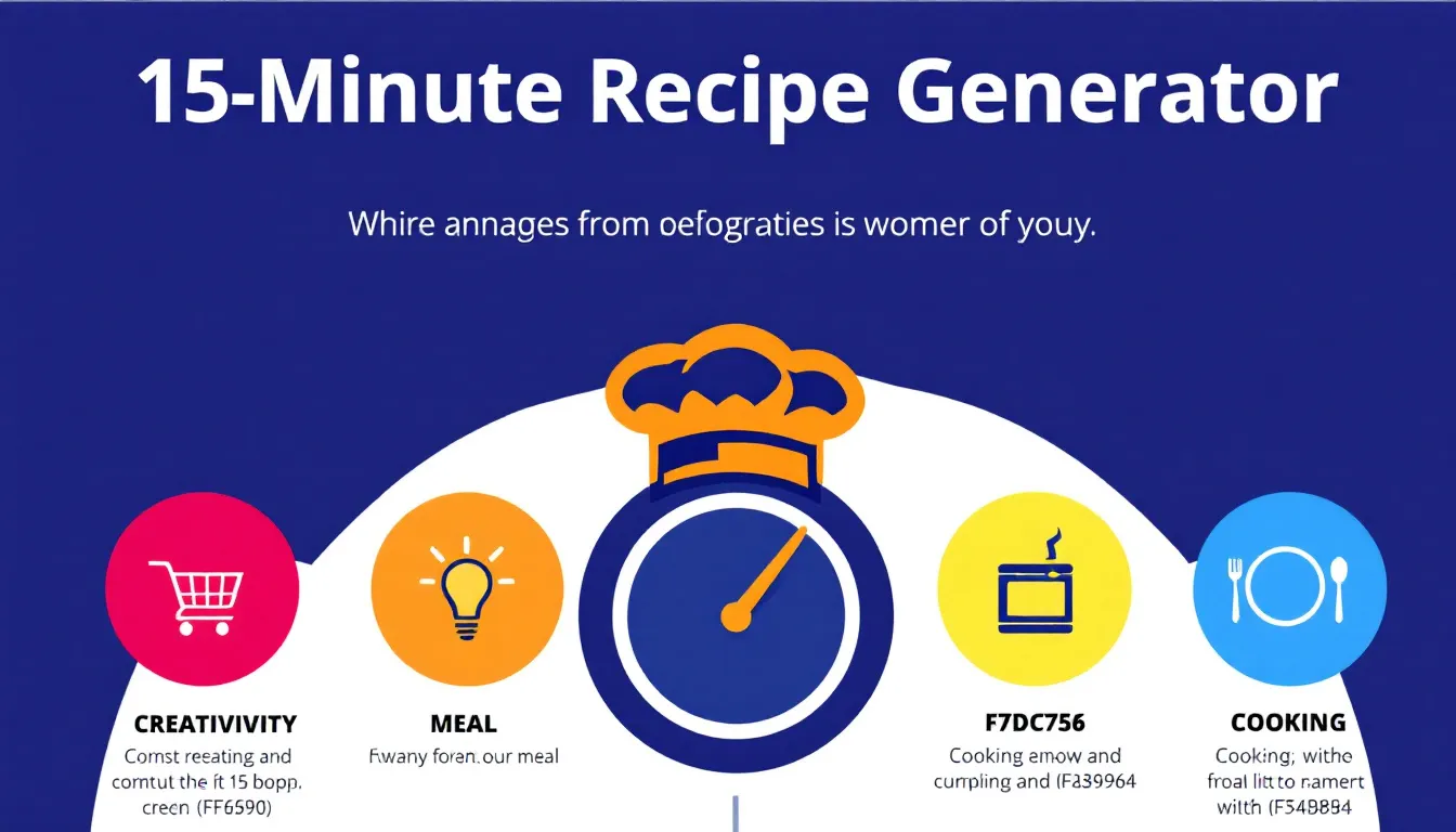 Revolutionize your meal planning with the 15-Minute Recipe Generator - turn everyday ingredients into quick, delicious, and nutritious meals in no time.