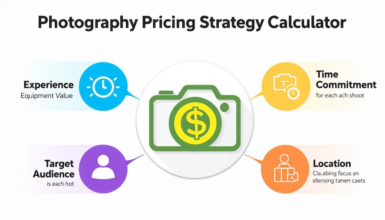 Optimize your photography business with our intuitive Pricing Strategy Calculator - transforming your unique factors into a competitive and profitable pricing model.