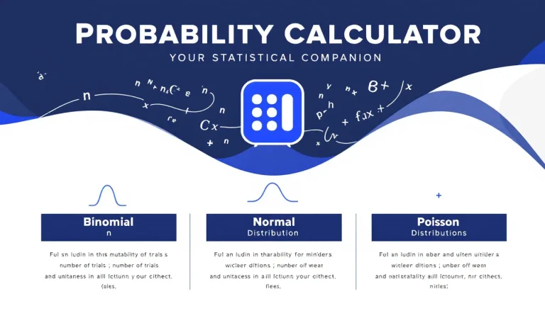 Simplify complex probability calculations with our versatile Probability Calculator, covering Binomial, Normal, and Poisson distributions in one user-friendly tool.