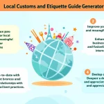 Discover the power of cultural intelligence with our Local Customs and Etiquette Guide Generator - your key to respectful and enriching travel experiences worldwide.