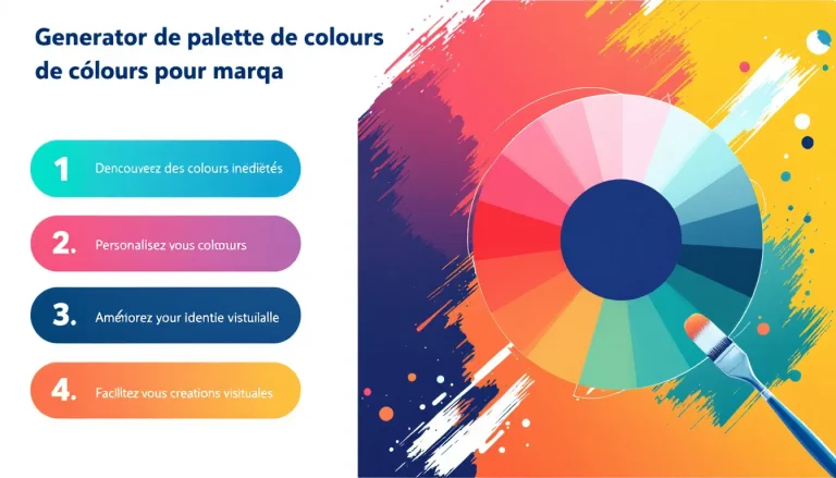 Découvrez notre générateur de palette de couleurs pour marque : créez une identité visuelle unique et cohérente en quelques clics.