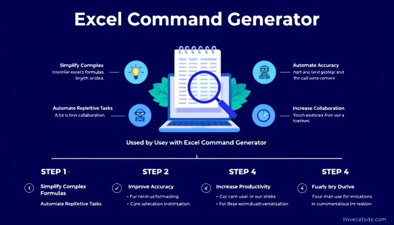 Simplify your Excel experience with our Excel Command Generator - transforming complex formulas into easy-to-use commands in seconds.