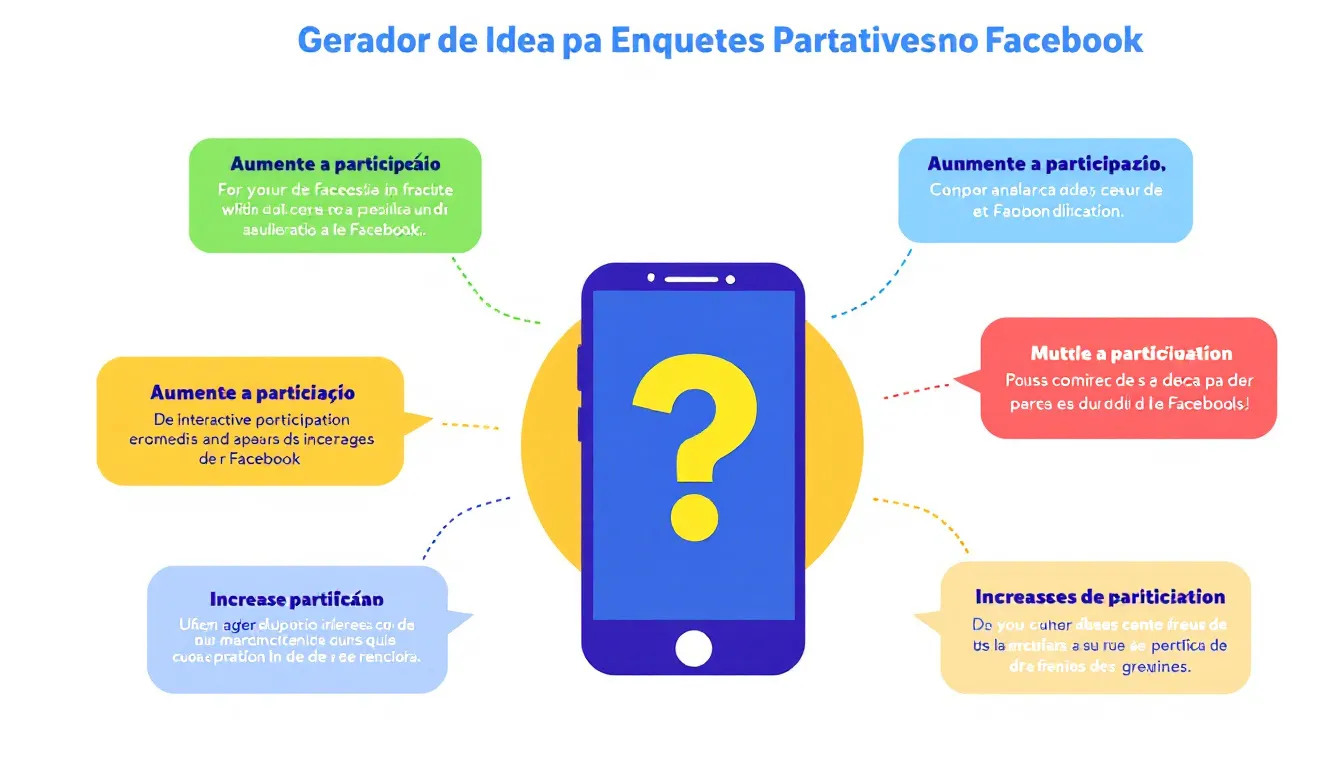 Impulsione o engajamento no Facebook com nosso Gerador de Ideias para Enquetes Interativas - transformando tópicos simples em perguntas envolventes em segundos!